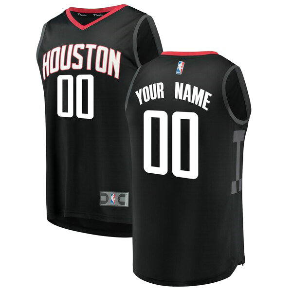 Camiseta Custom 0 Houston Rockets Statement Edition Negro Hombre